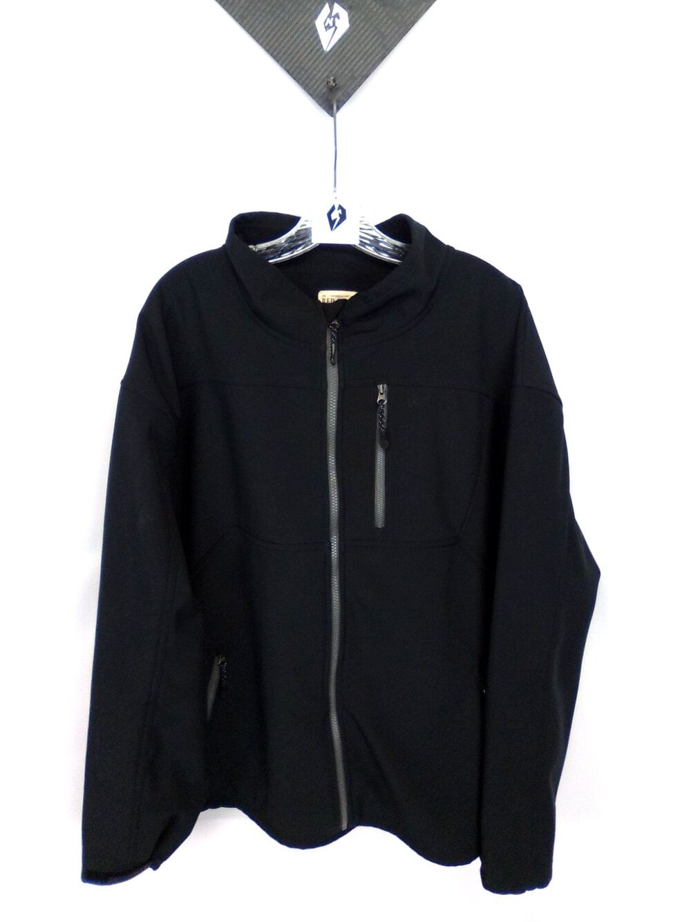 Red Head Men's Black Mock Neckline Fleeced Linied Full Zipper Close Size XXL